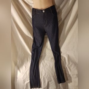 YELET WOMEN'S STRETCHY BLUE JEANS LOOK PANTS AIZE MED.